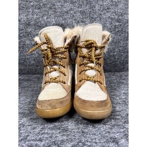 VIntage Oscar Sport Women's 8 Alessia Fur‎ Trim EU 38 Brown Leather Moccasin